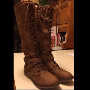 NEW! Mossimo Knee-High, Lace-Up Boots