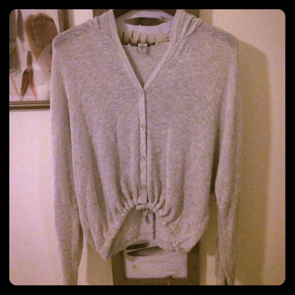 American rag hooded cardigan sz M
