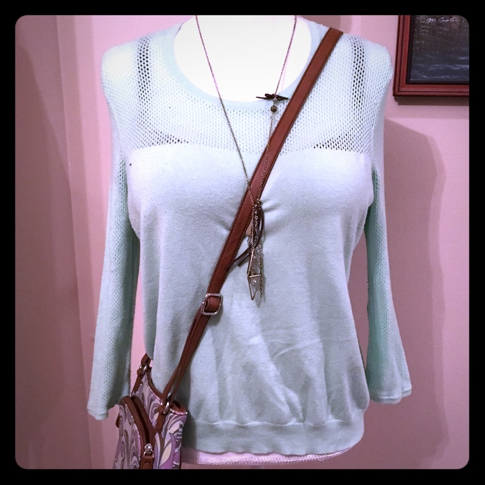The Limited Open Stitch Yoke Sweater