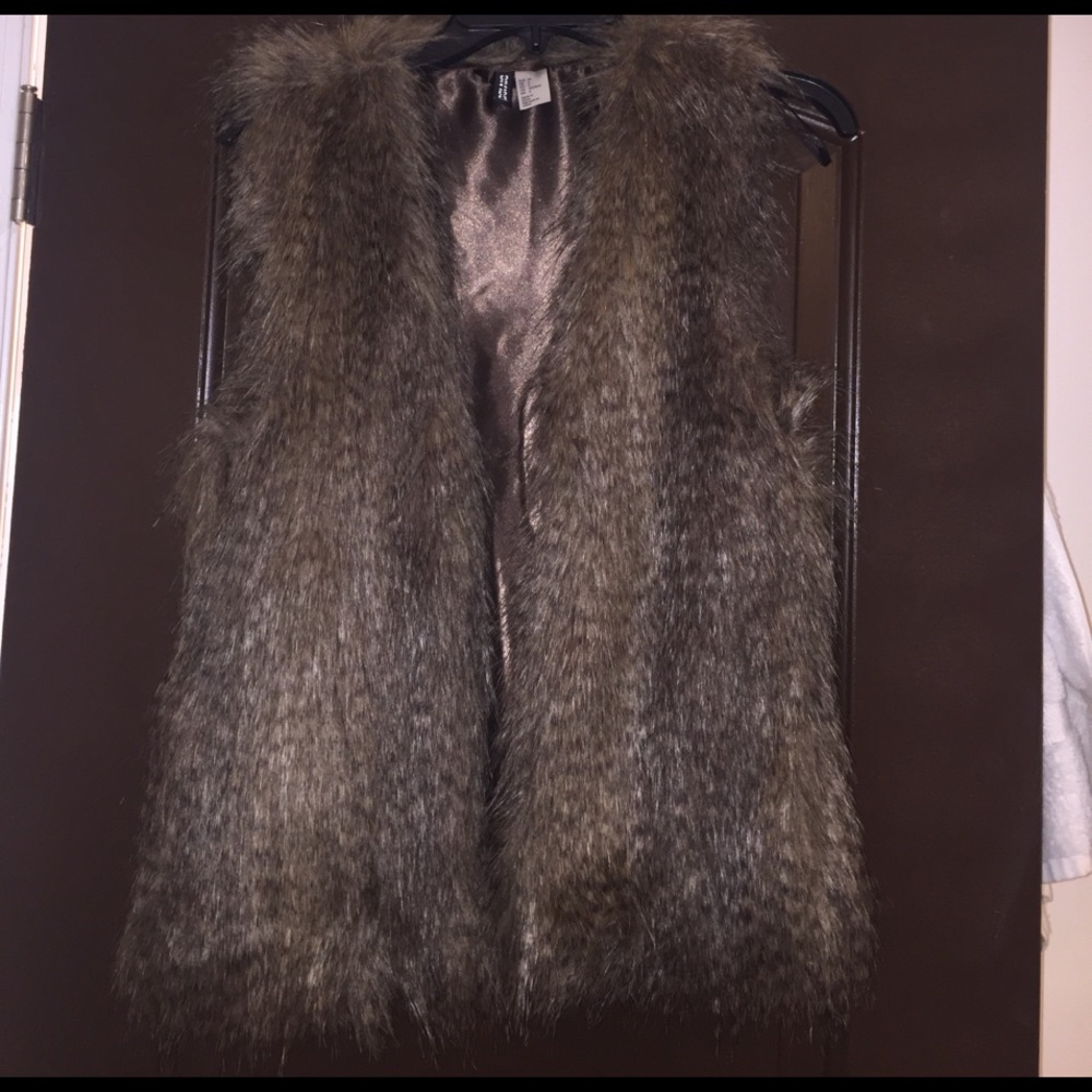 Faux fur vest