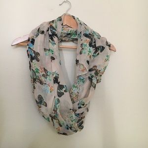 Charlotte Russe pink butterfly scarf