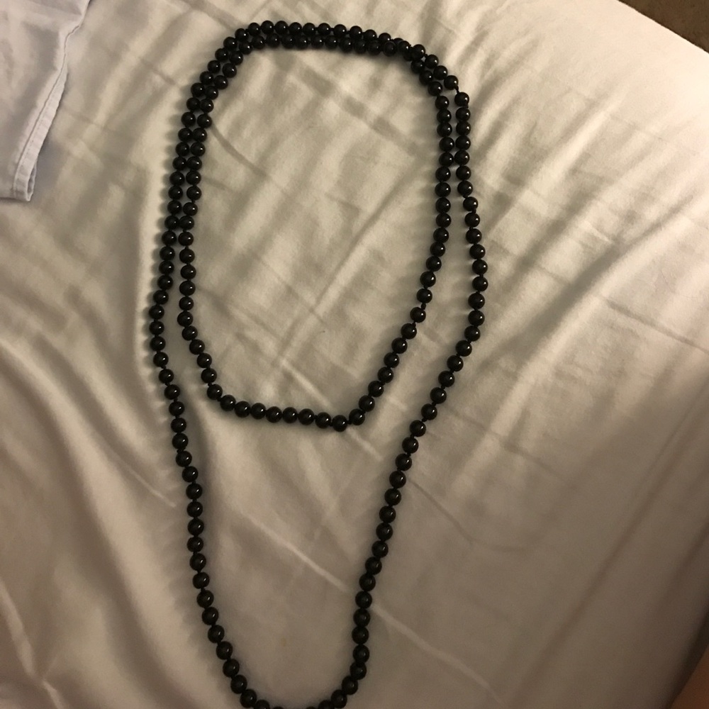 BLACK DOUBLE WRAP NECKLACE