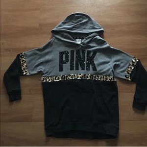 PINK black sparkle jacket