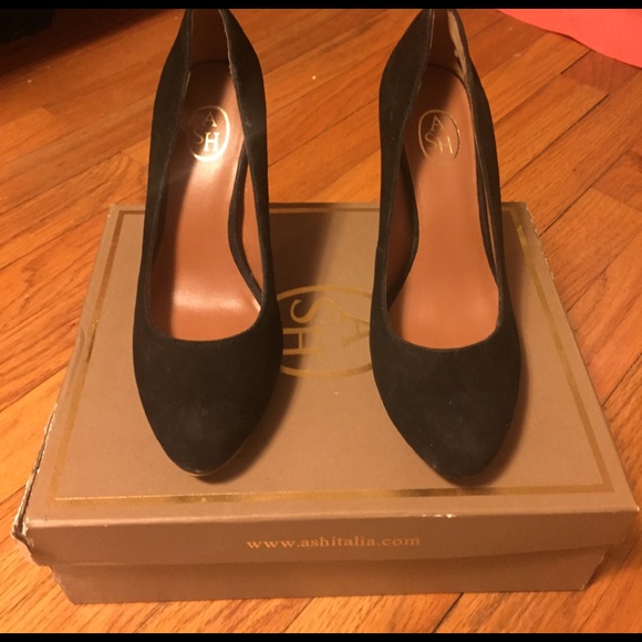 ASH Black suede platform pumps - Picture 3 of 4
