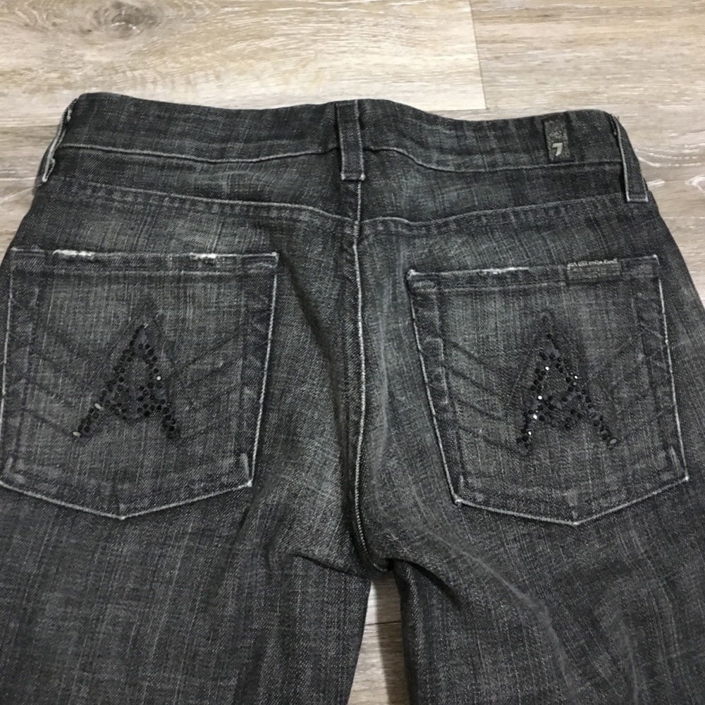 7 FOR ALL MANKIND • "A" Pocket Black Wash