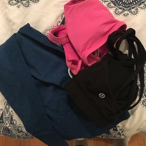 Lulu tights and two bras