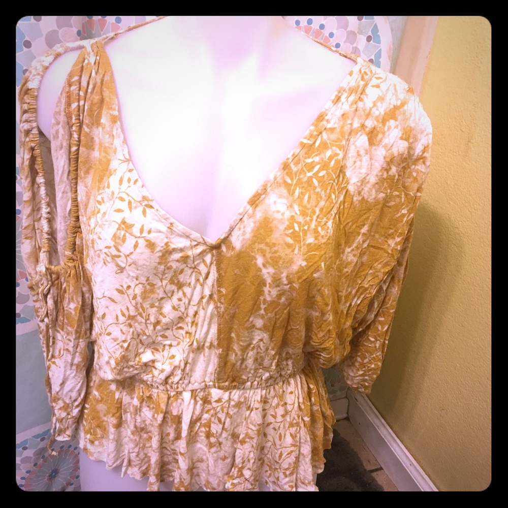 Free people float cinched waisted top
