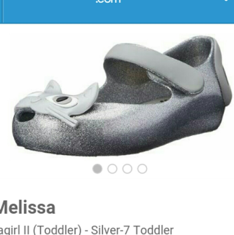 Silver cat Mini Melissa's & White Easter Sandals