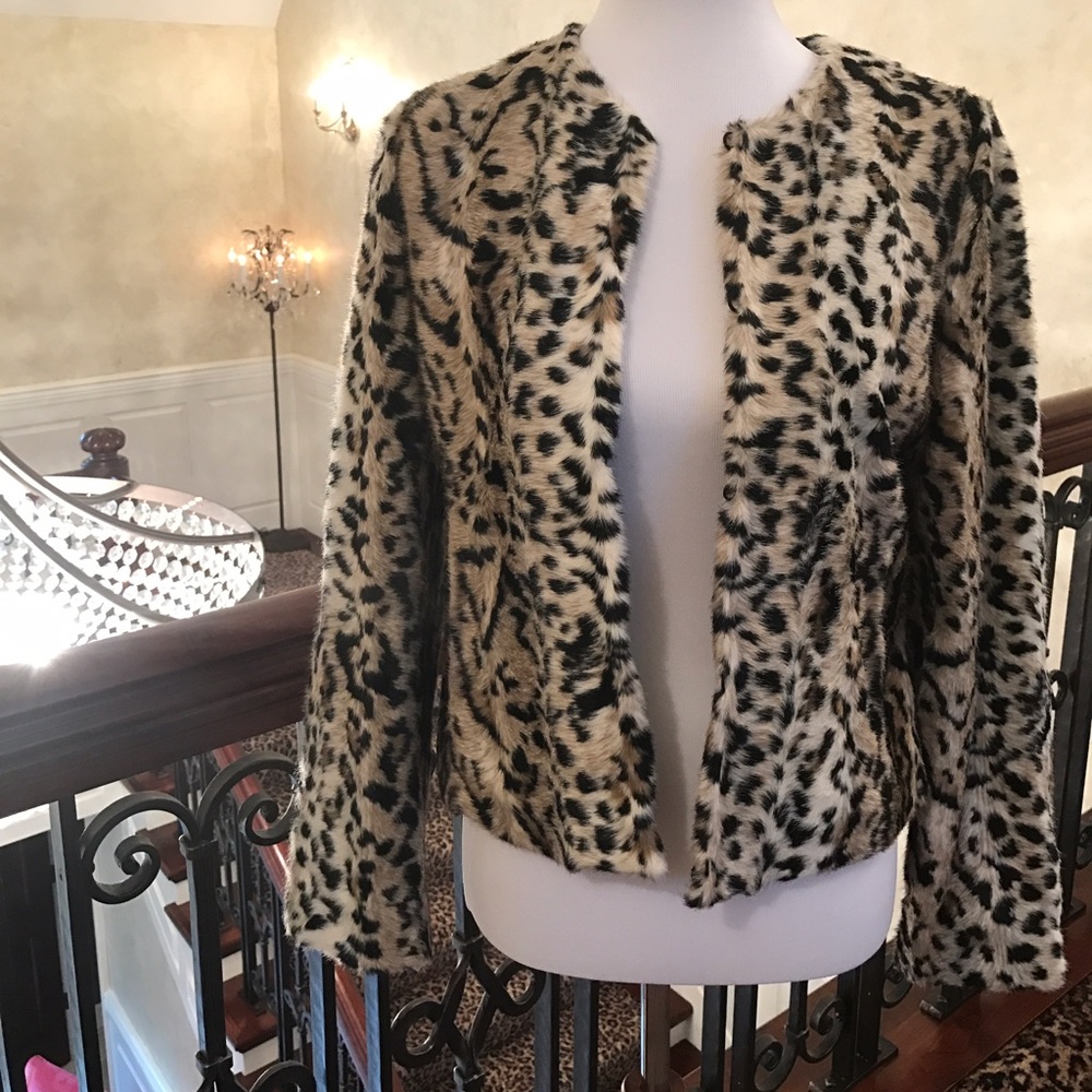 Express Faux Leopard Jacket