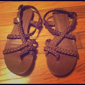 Brown straps sandals