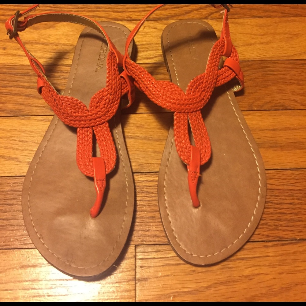 Orange sandals