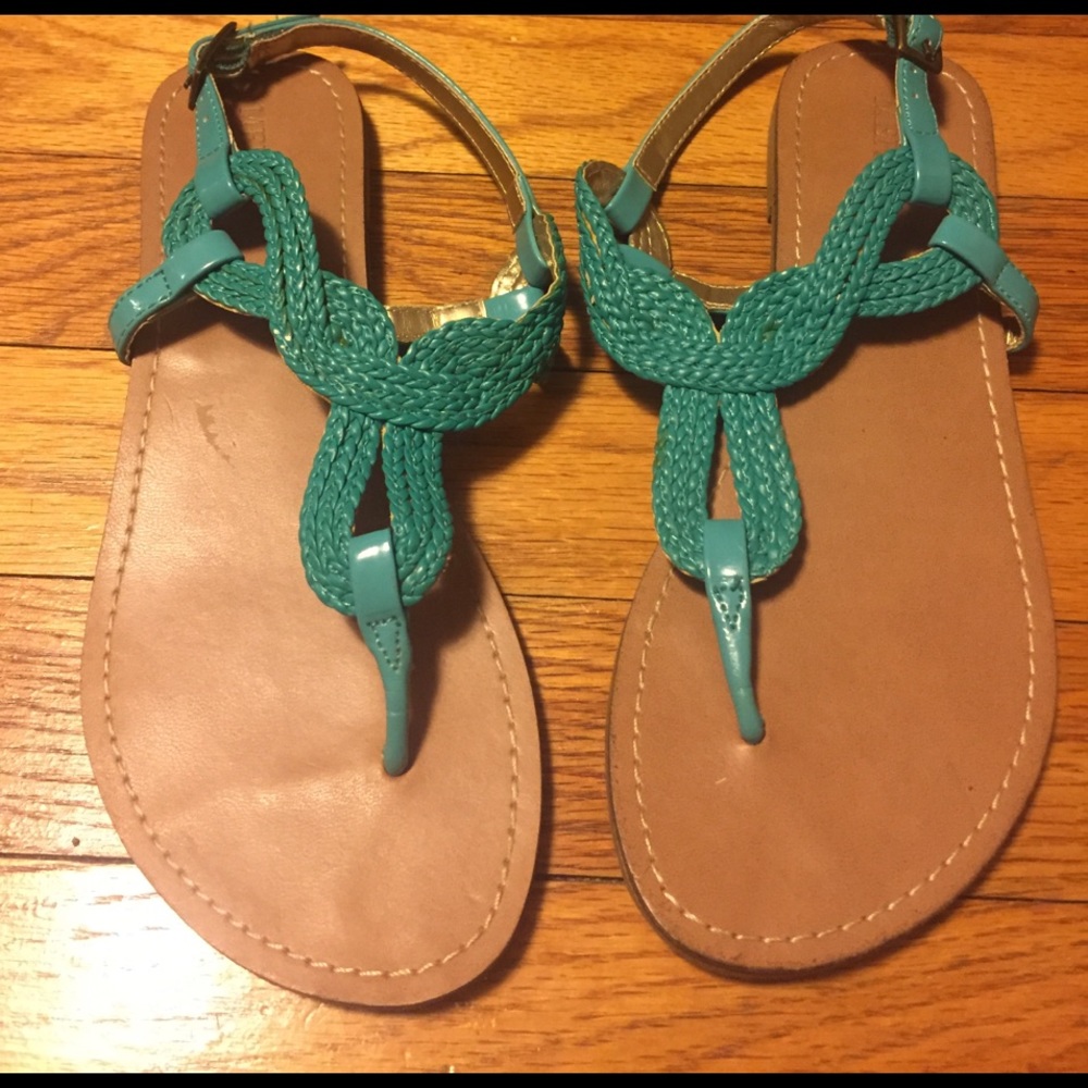 Turquoise sandals
