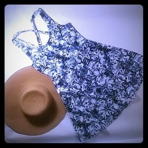 Tropical Print Skater Dress