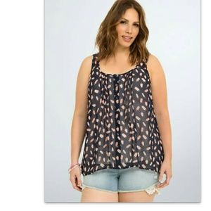 Chiffon tulip back torrid top w/popsicle print nwt