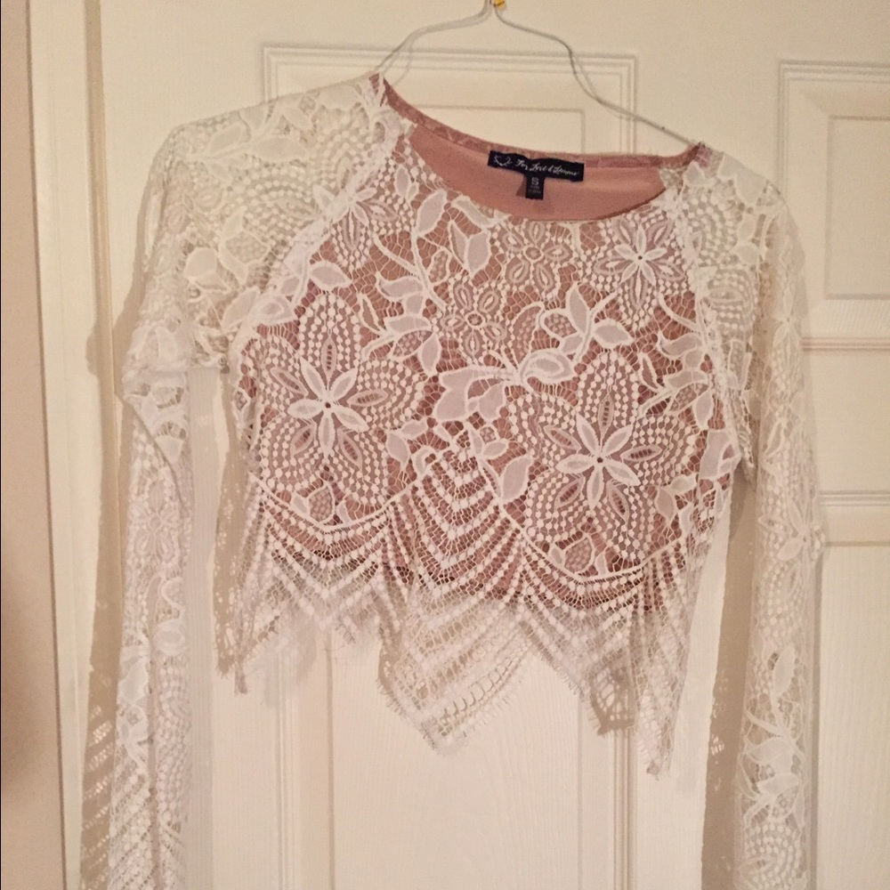 Lace crop shirt! FOR LOVE AND LEMONS