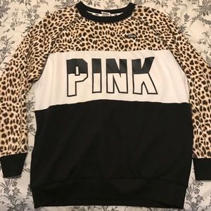 PINK cheetah print sweater