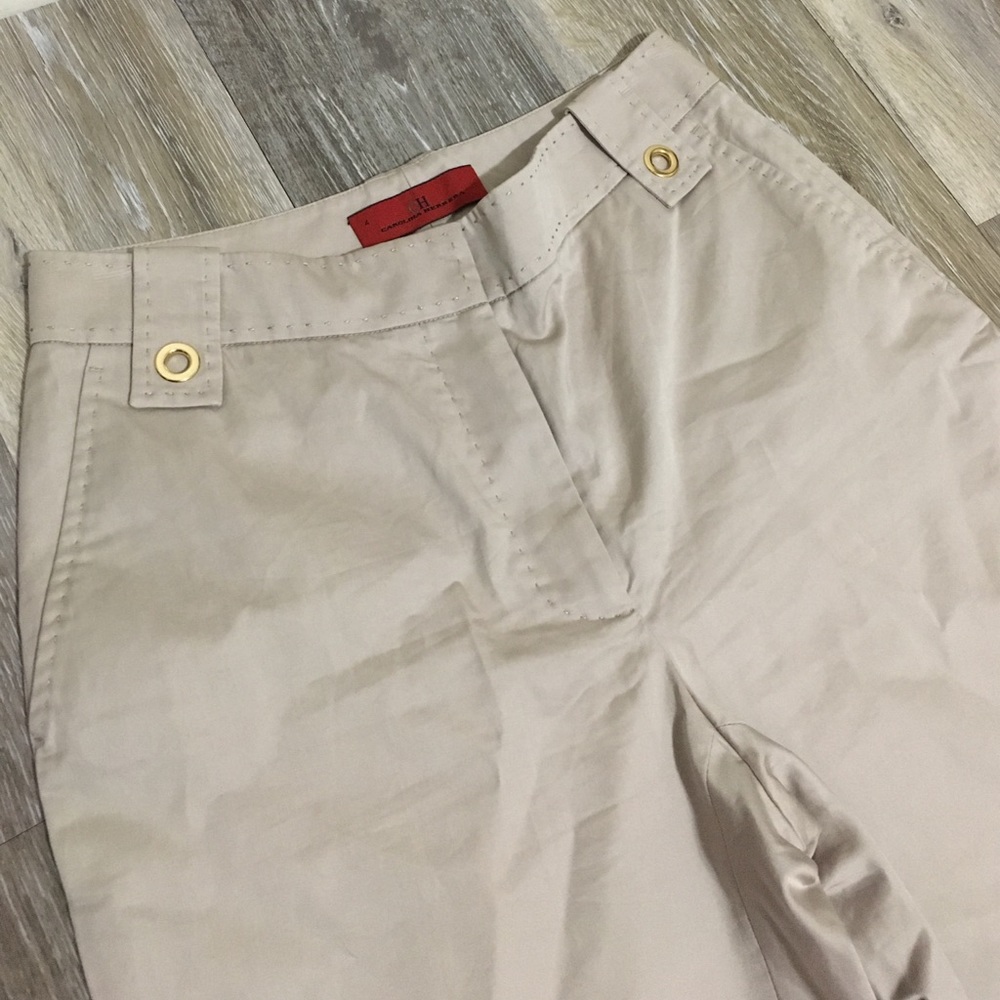 CAROLINA HERRERA • Flat Front Chinos