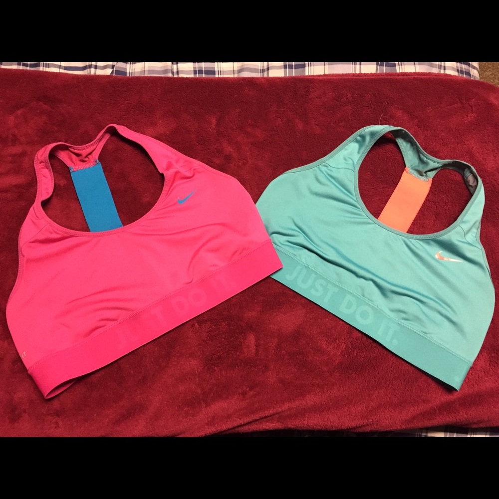 NWOT Nike Sports Bra Bundle!! Pink and Teal