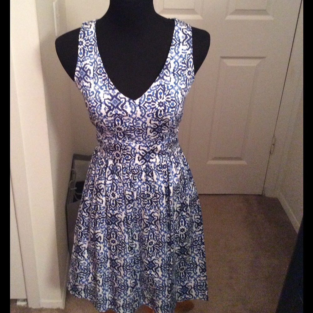 Blue and White Dress