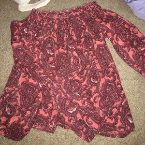 Boho off the shoulder top