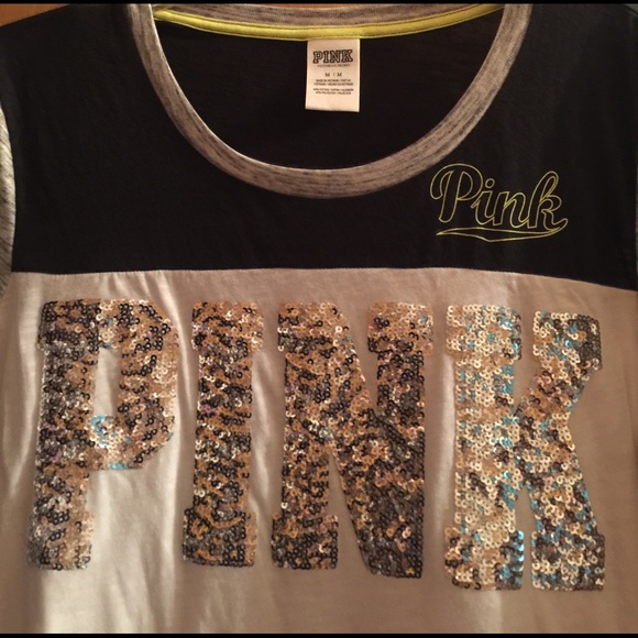 VS pink sequin baseball tee - Picture 2 of 2