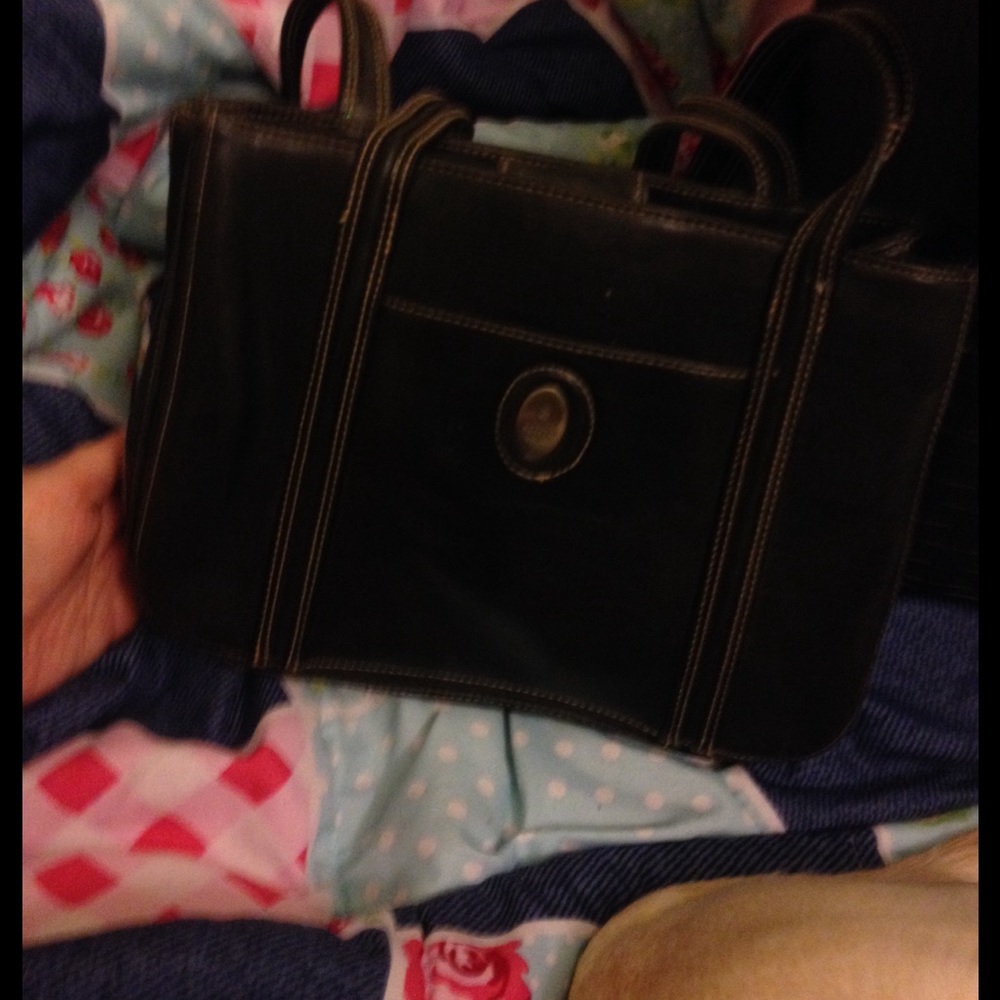 Authentic Rosini NY purse black leather pristine