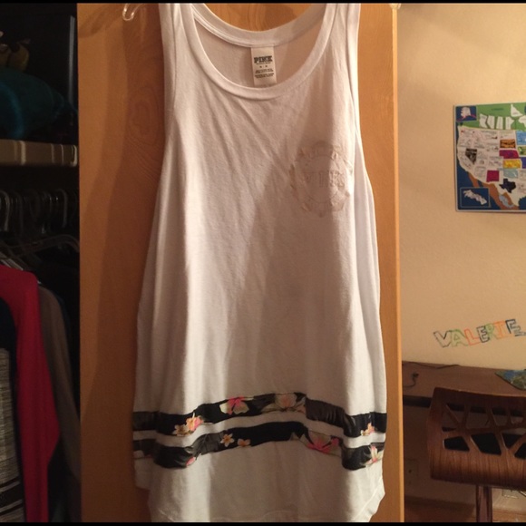 VS pink white sequin tank top - Picture 1 of 3