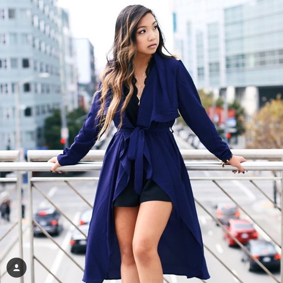 Jackets & Blazers - Blue trench coat