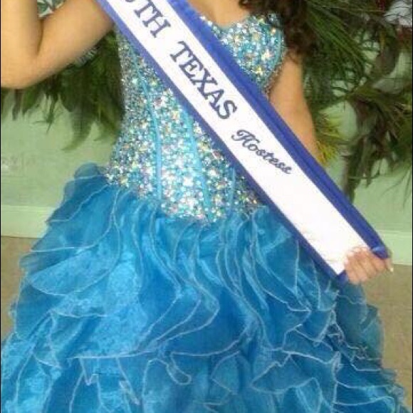 Blue quince/pageant dress - Picture 1 of 3