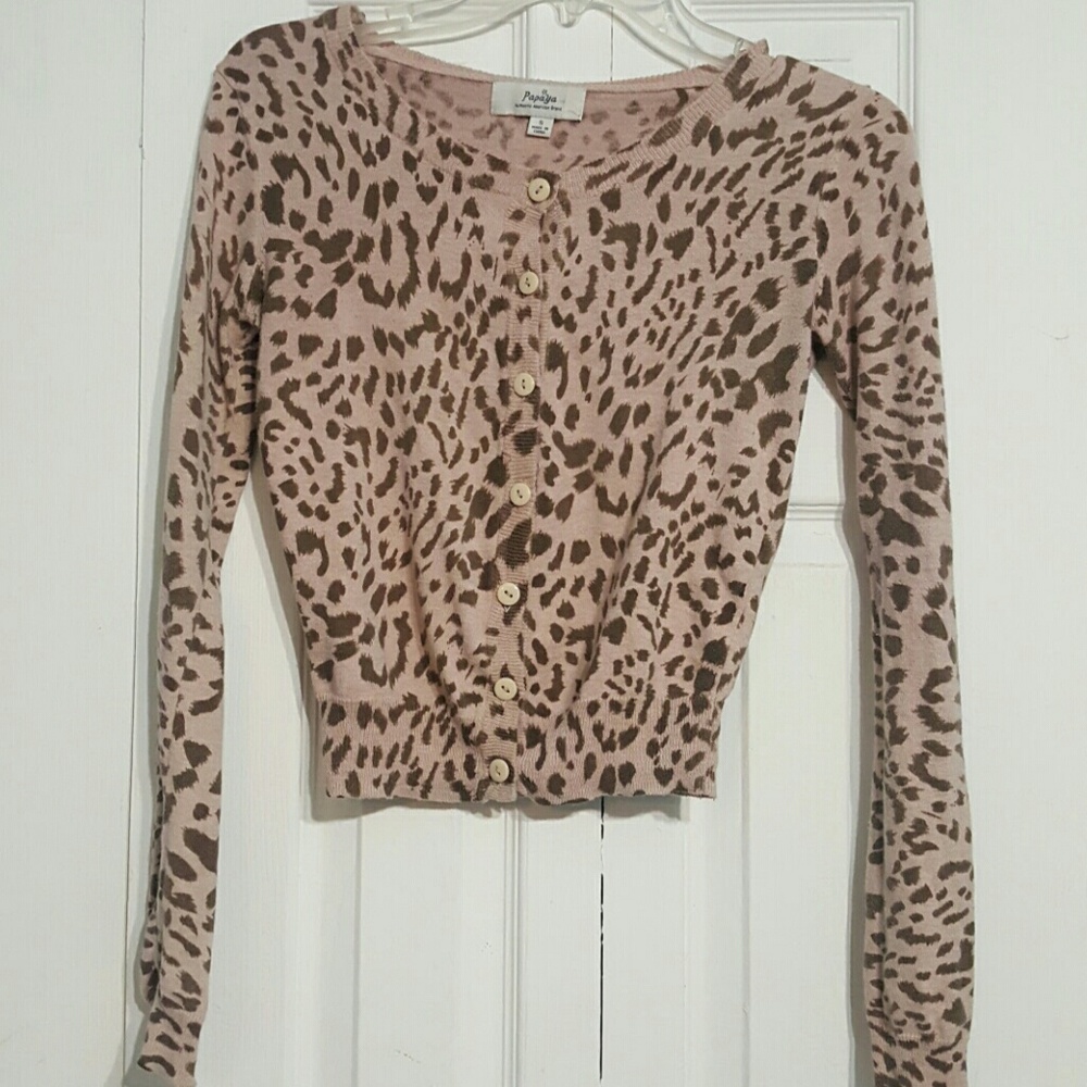Leopard print cardigan