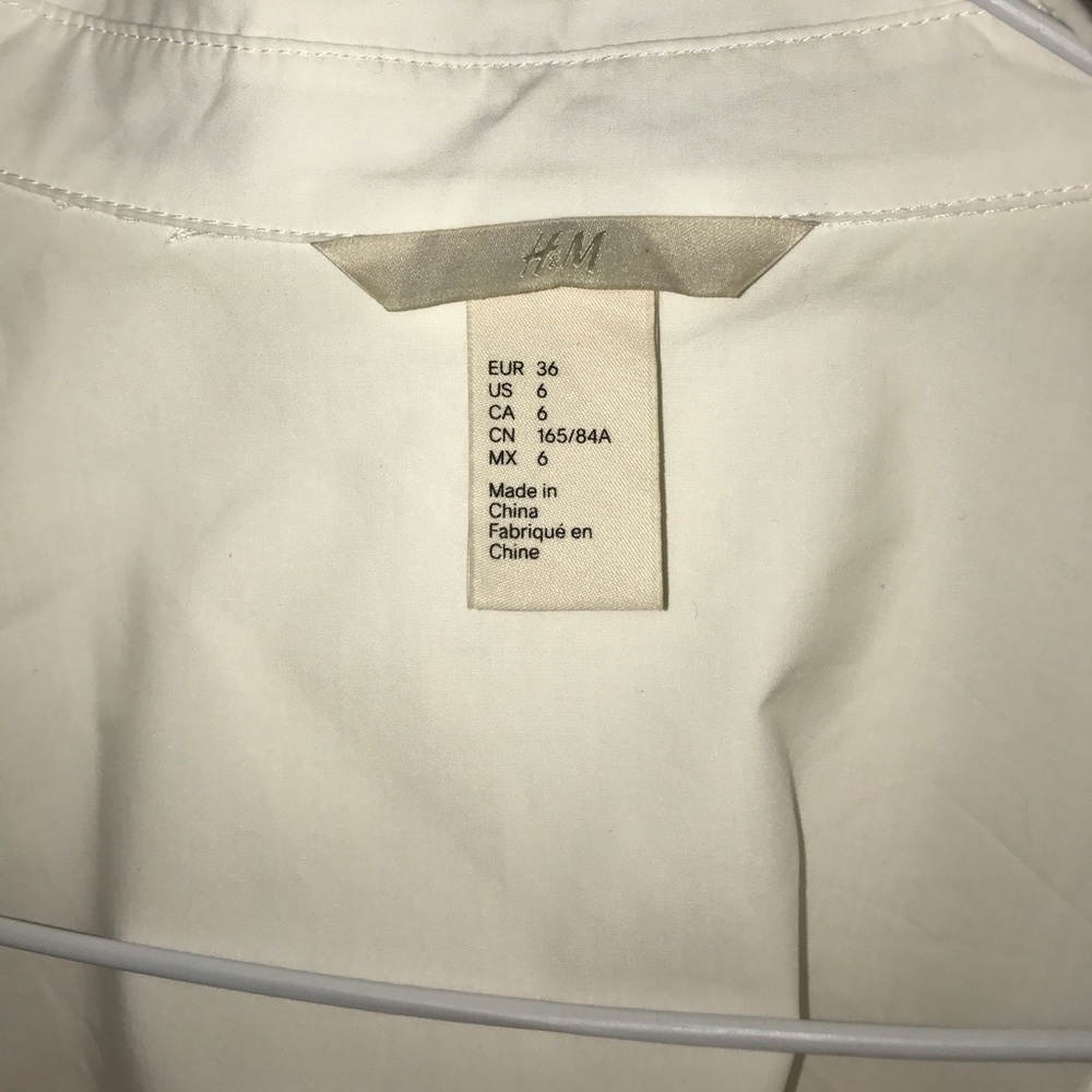 H&M White Shirt (Flair details in the back) - Picture 5 of 5