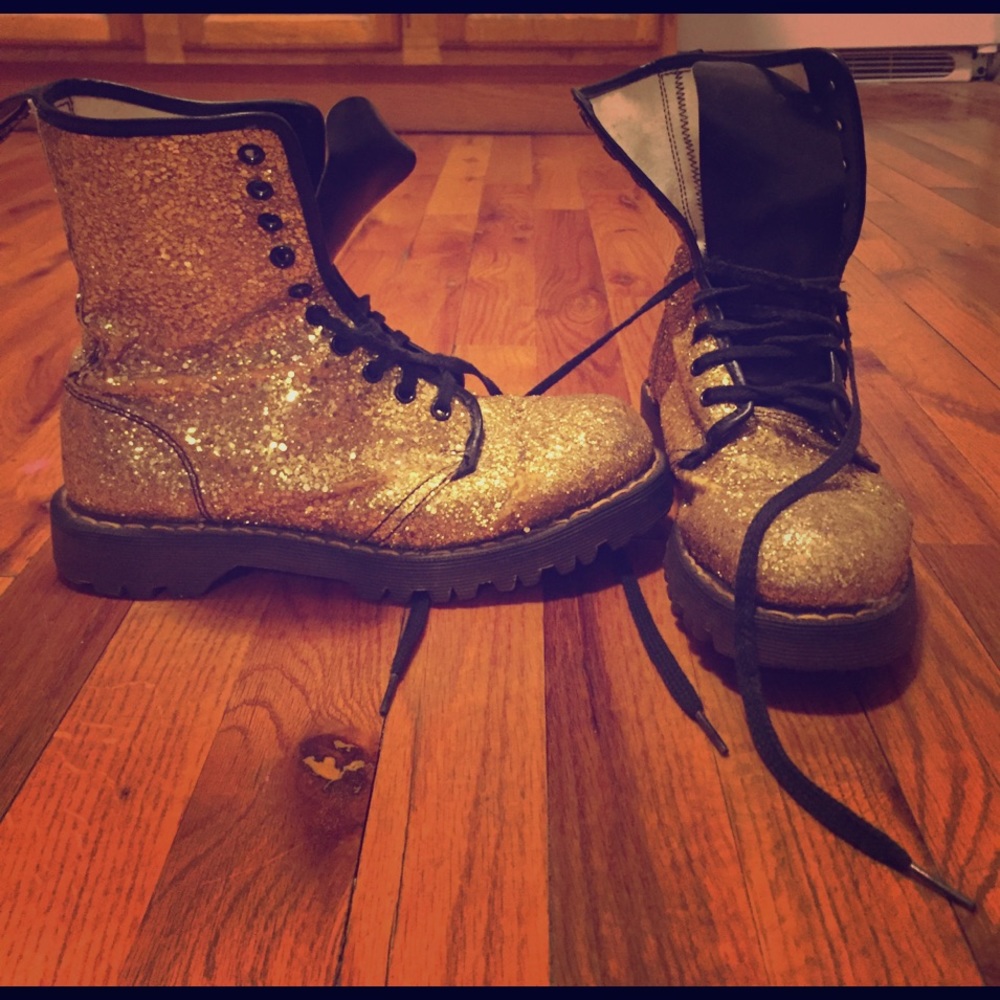 Gold Sequin Doc Martens!