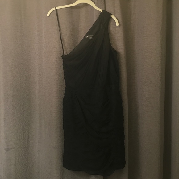 Armani Exchange black one shoulder dress - Picture 1 of 4