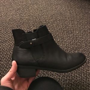 black ankle booties