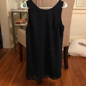 Navy Tobi dress. Crisscross back