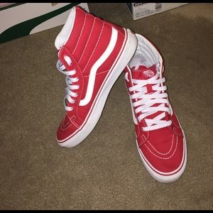 RED SK8 HI VANS