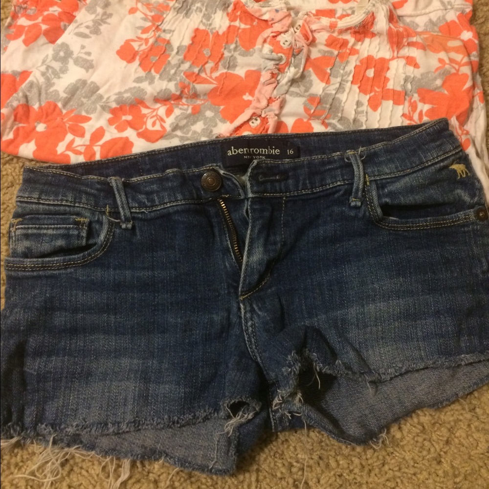 Abercrombie jean short shorts