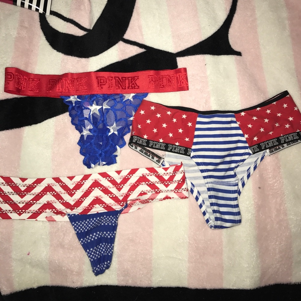 Bundle of Three: VS PINK 4th of July Panties