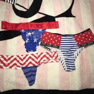 Bundle of Three: VS PINK 4th of July Panties