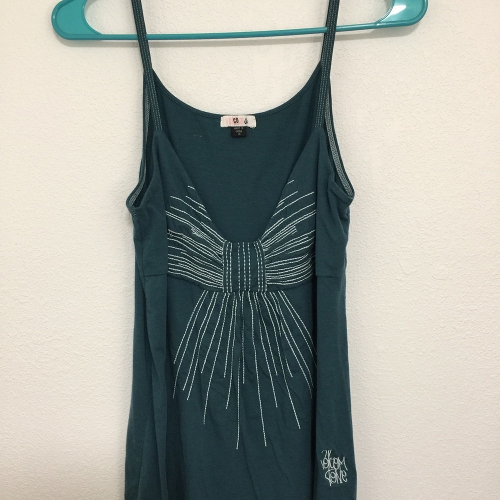 Medium dark teal strapped tank
