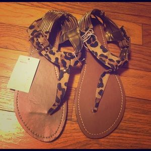 Leopard sandals