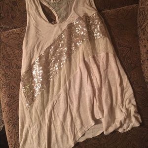 Adorable glitter tank top