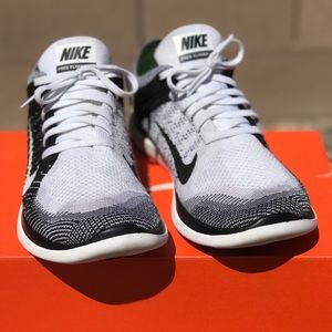 Nike Free 4.0 Flyknit black/white in Men's 11.5