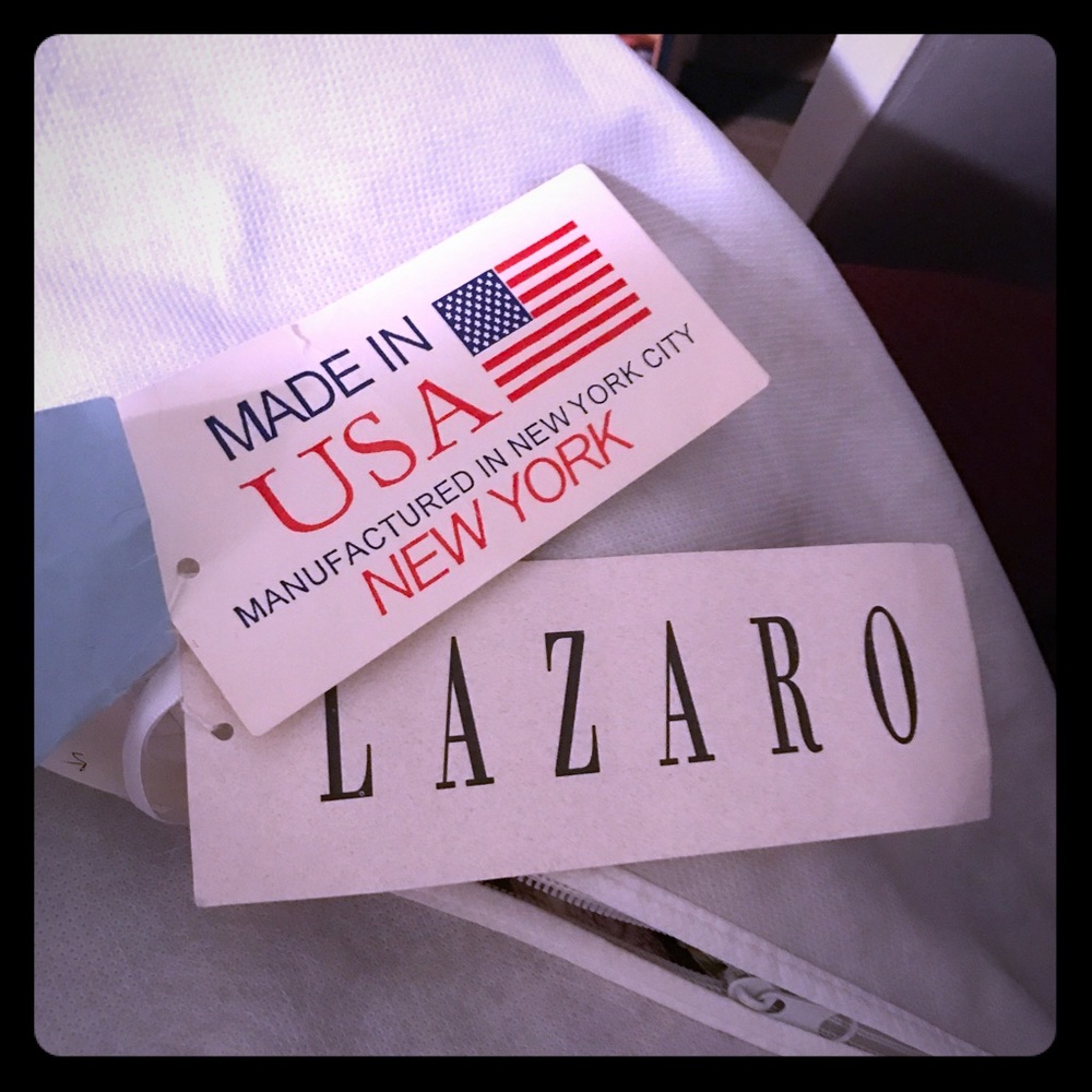 Lazaro gown hand stitched & embroidered