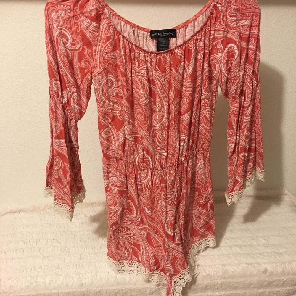 See You Monday Romper Size Medium