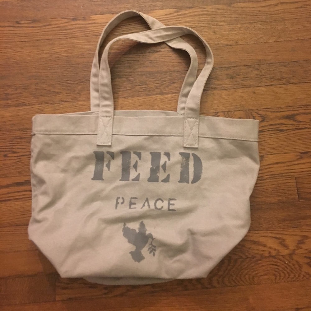 Feed grey Canvas tote bag