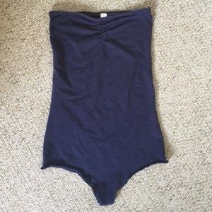American apparel navy bodysuit strapless
