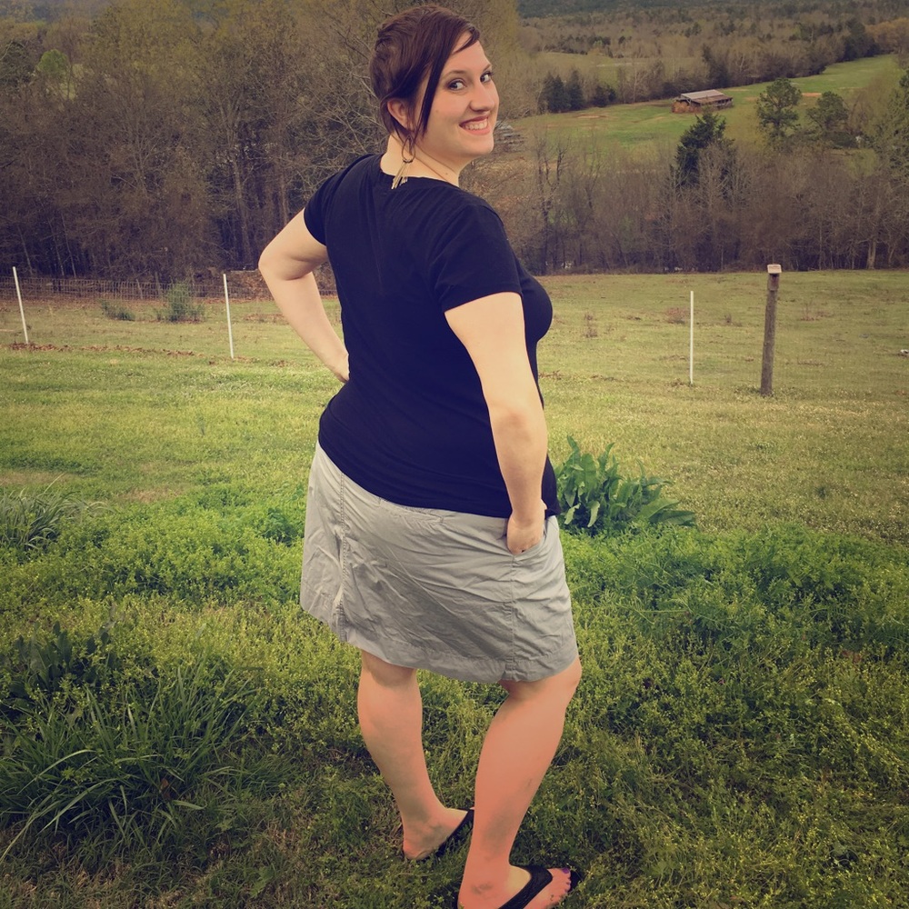 Plus size cotton skirt