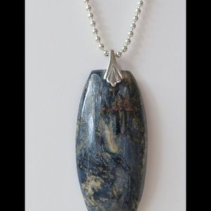 Pietersite Pendant with Sterling Chain Pietersite Pendant with Sterling Chain