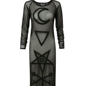 Killstar Lilith Mesh Maxi Dress